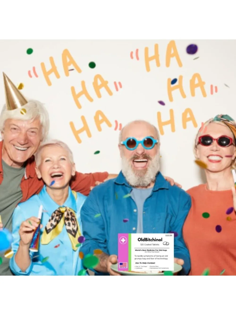 Old Bitchinol Funny Birthday Gag Gift – Novelty Mint Box, 120 Sugar-Free Mints